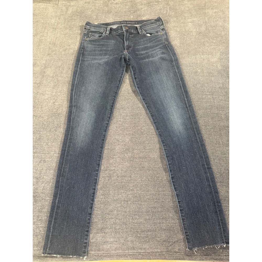 Citizens of Humanity Avedon Skinny Jeans Dark Wash Raw Hem Size 27